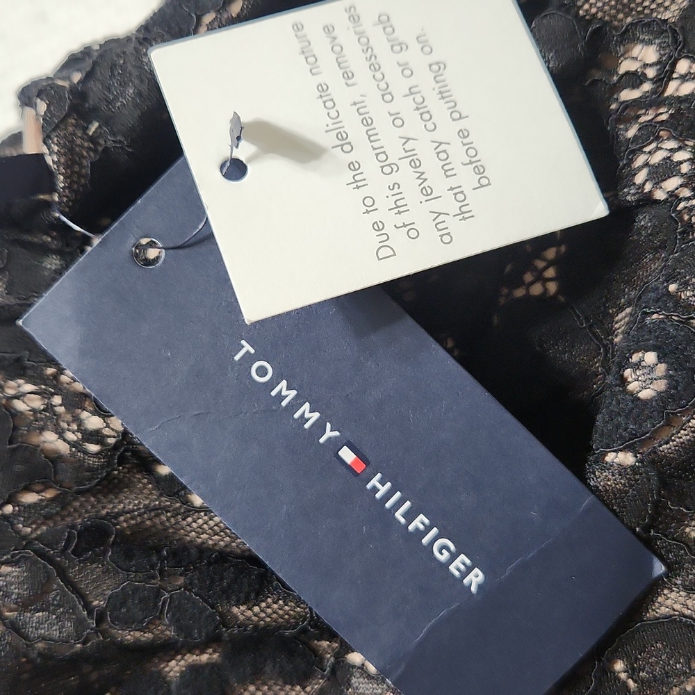 Tommy Hilfiger Women's Floral Black Lace Dress Size 4 - Picture 5 of 9
